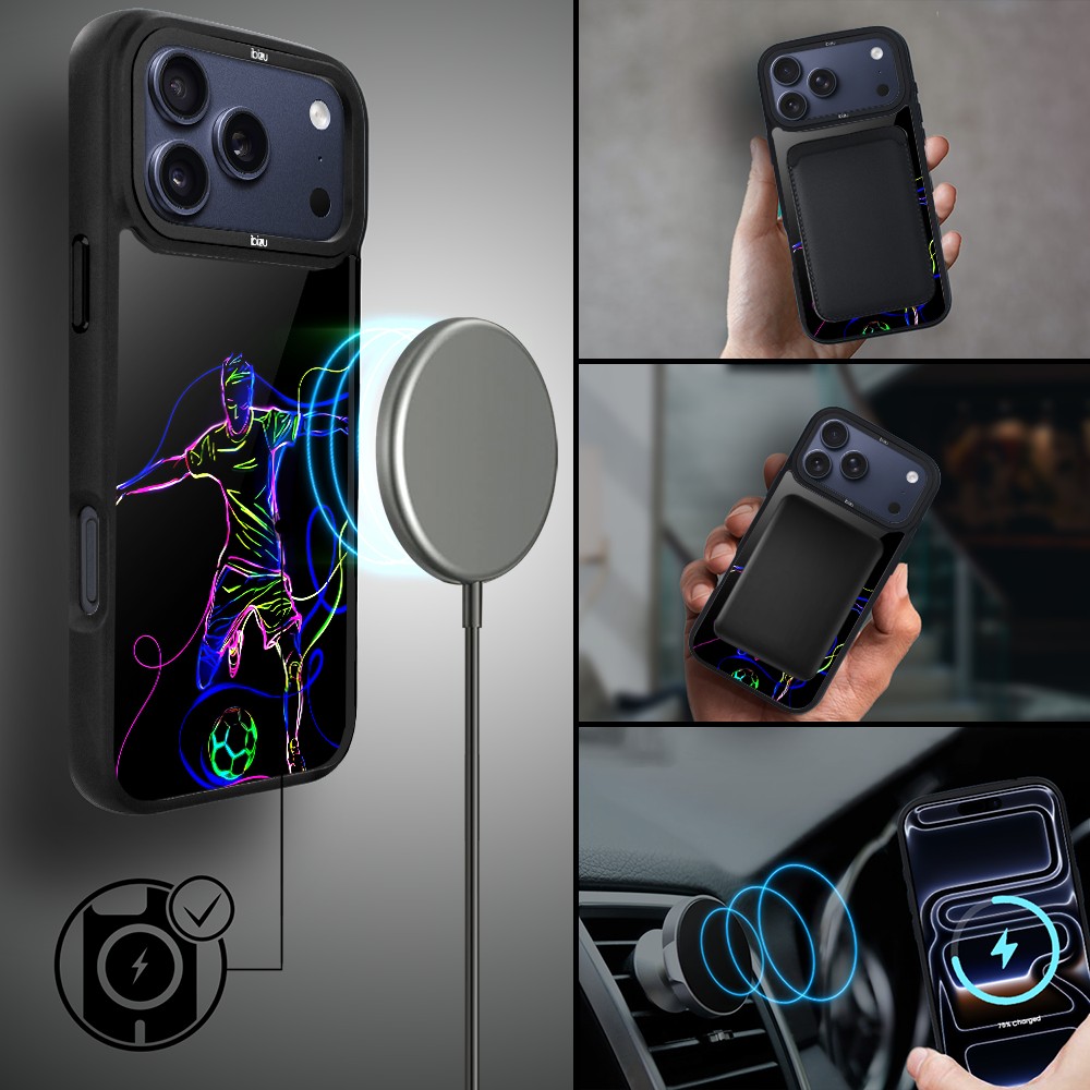 Etui do iPhone 17 Pro Max IBIZU DropGuard Matt z MagSafe, #ElectroMove, Moc football'u ip 17 pro-3