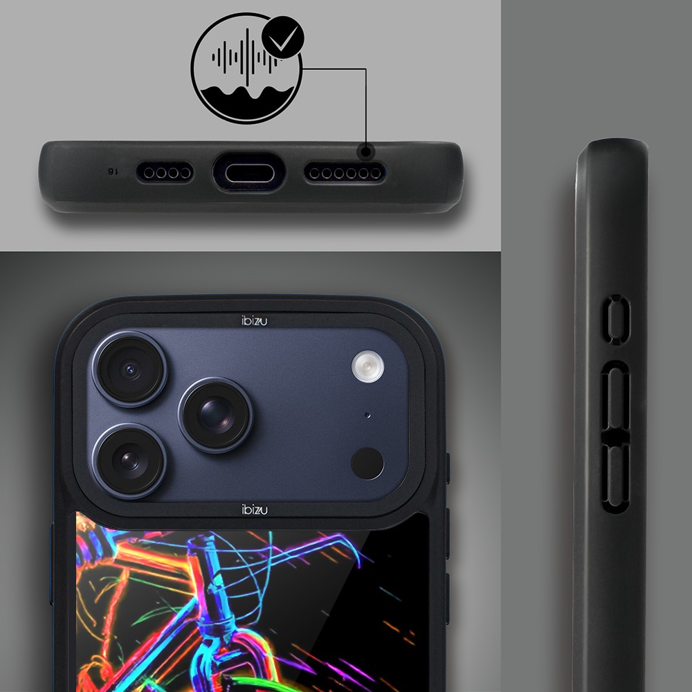 Etui do iPhone 17 Pro Max IBIZU DropGuard Matt z MagSafe, #ElectroMove, Rowerowa wibracja ip 17 pro-1