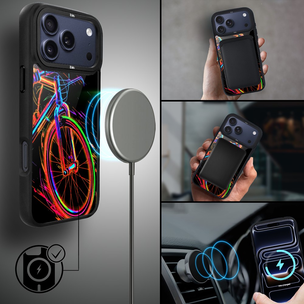 Etui do iPhone 17 Pro Max IBIZU DropGuard Matt z MagSafe, #ElectroMove, Rowerowa wibracja ip 17 pro-4