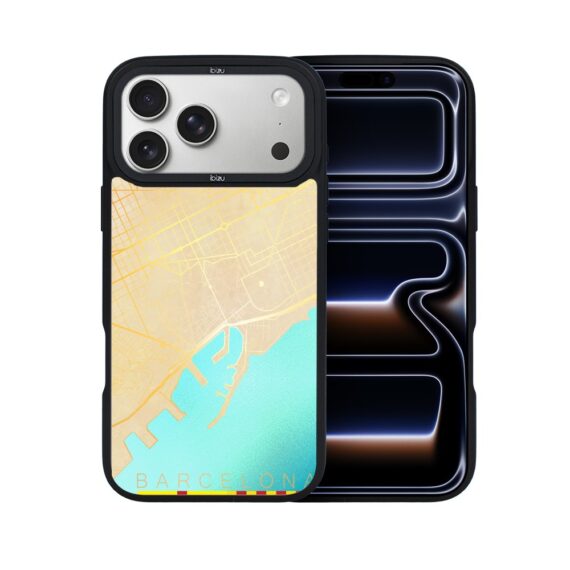 Etui do iPhone 17 Pro Max IBIZU DropGuard Matt z MagSafe, Mapy Świata, Barcelona ip 17 pro-7