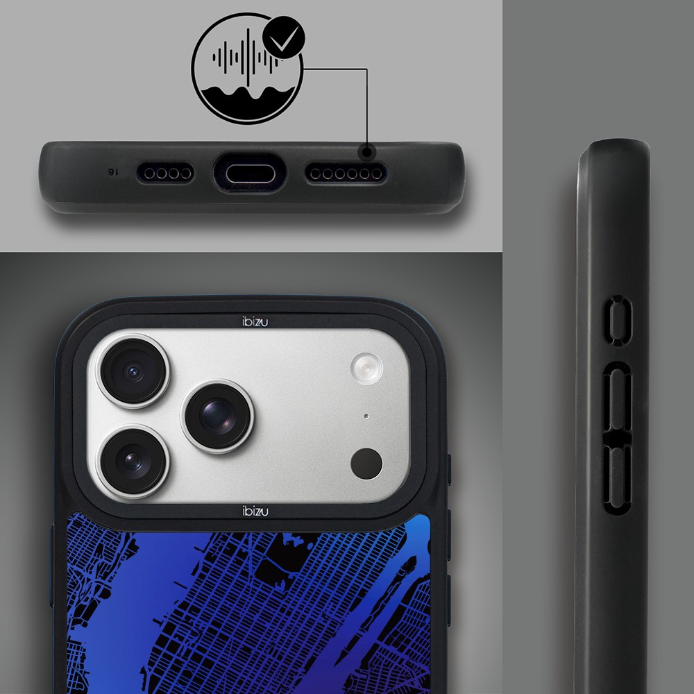 Etui do iPhone 17 Pro Max IBIZU DropGuard Matt z MagSafe, Mapy Świata, New York ip 17 pro-1