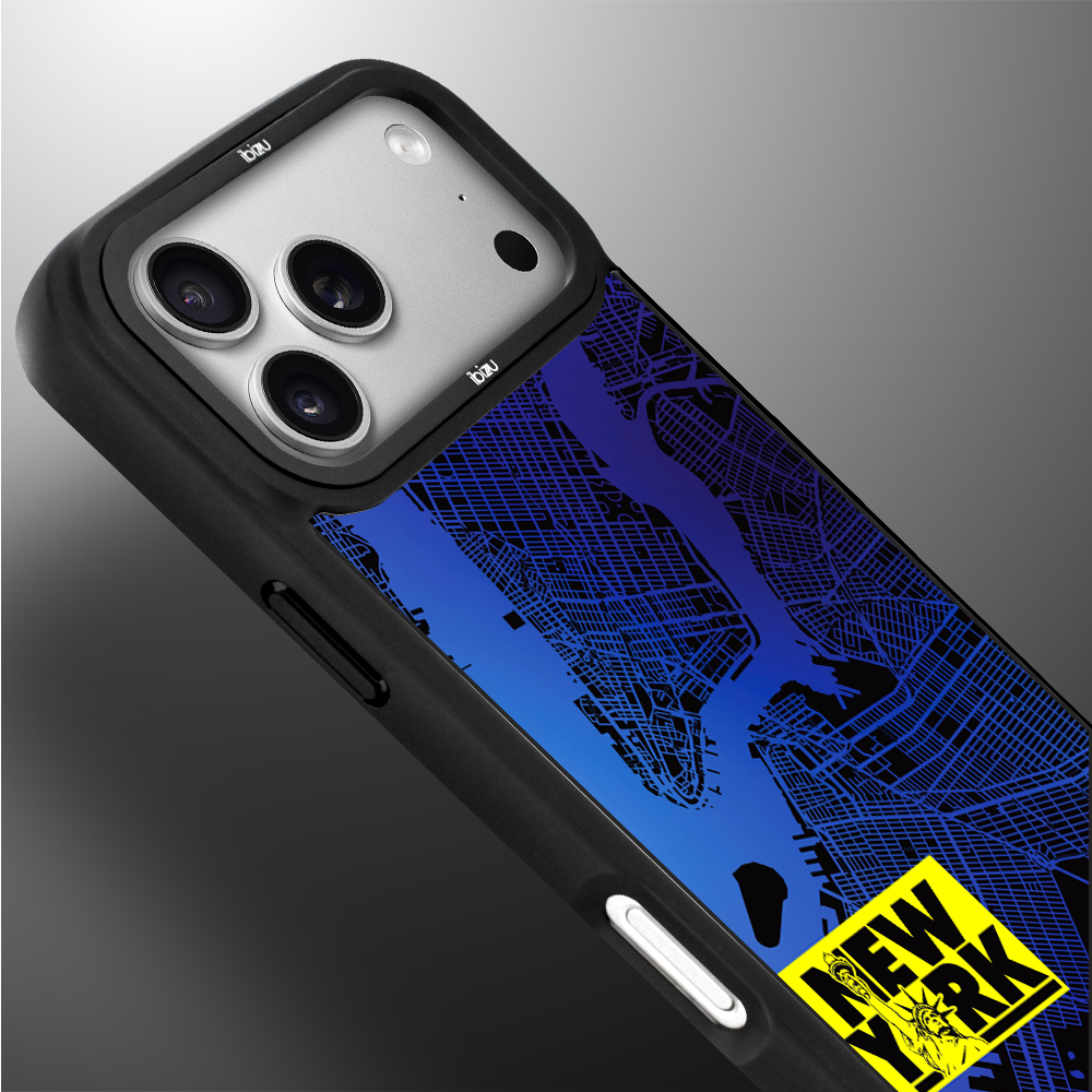 Etui do iPhone 17 Pro Max IBIZU DropGuard Matt z MagSafe, Mapy Świata, New York ip 17 pro-3