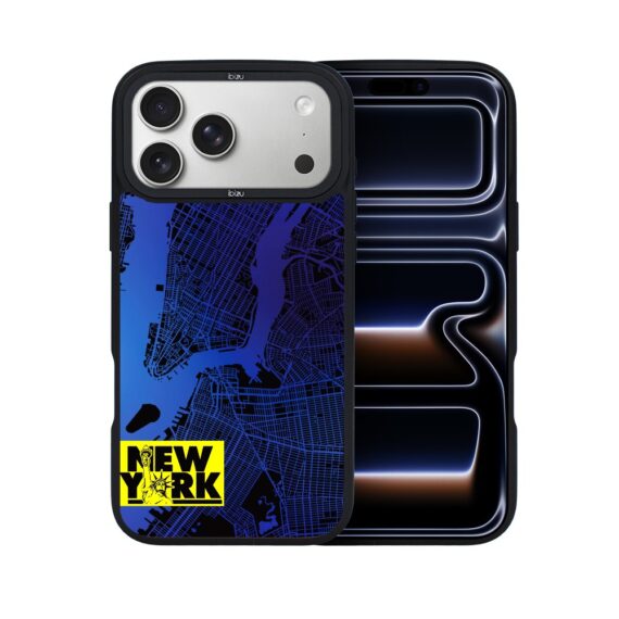 Etui do iPhone 17 Pro Max IBIZU DropGuard Matt z MagSafe, Mapy Świata, New York ip 17 pro-7