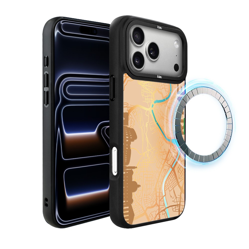 Etui do iPhone 17 Pro Max IBIZU DropGuard Matt z MagSafe, Mapy Świata, Rome