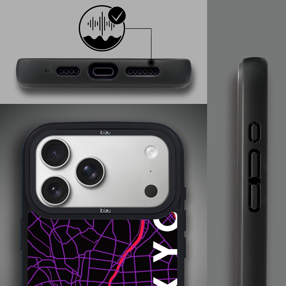 Etui do iPhone 17 Pro Max IBIZU DropGuard Matt z MagSafe, Mapy Świata, Tokyo ip 17 pro-1