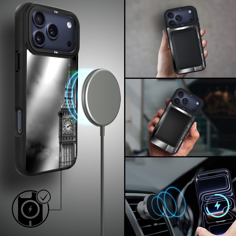 Etui do iPhone 17 Pro Max IBIZU DropGuard Matt z MagSafe, Noir City, Big Ben ip 17 pro-4