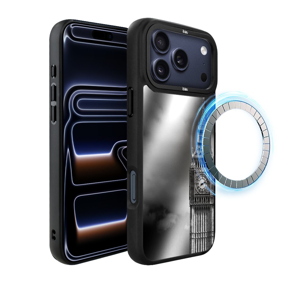 Etui do iPhone 17 Pro Max IBIZU DropGuard Matt z MagSafe, Noir City, Big Ben