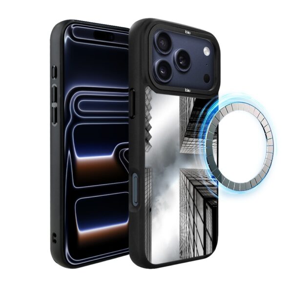 Etui do iPhone 17 Pro IBIZU DropGuard Matt z MagSafe, Noir City, Drapacze Chmur