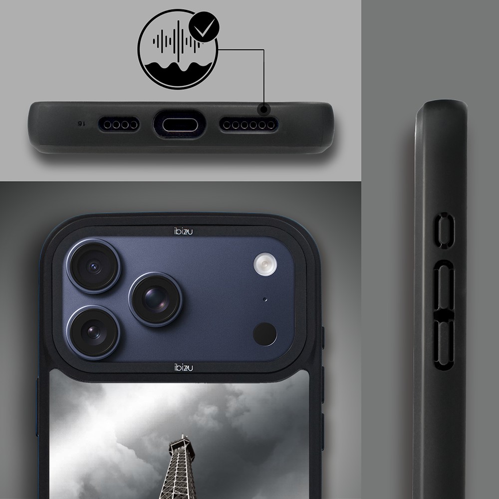 Etui do iPhone 17 Pro Max IBIZU DropGuard Matt z MagSafe, Noir City, Wieża Eiffla ip 17 pro-1