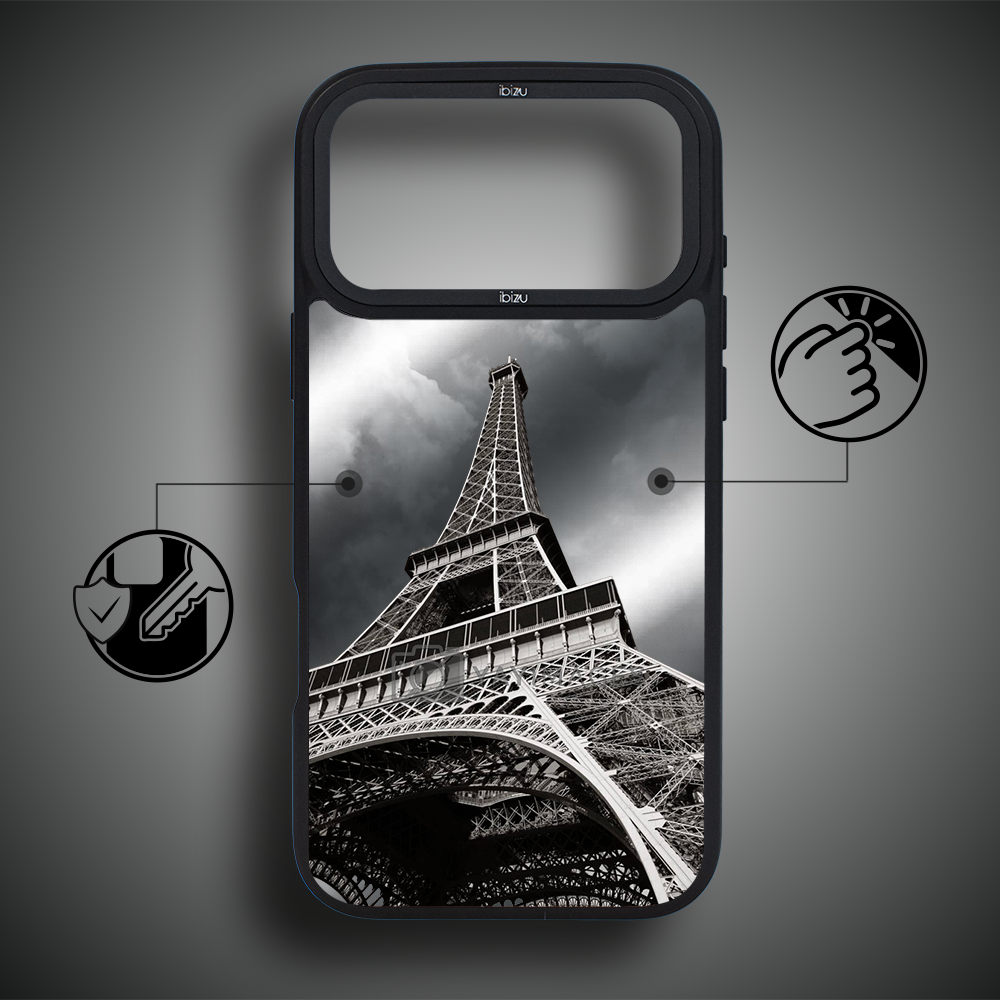 Etui do iPhone 17 Pro Max IBIZU DropGuard Matt z MagSafe, Noir City, Wieża Eiffla ip 17 pro-5