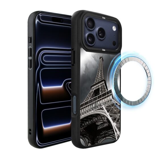 Etui do iPhone 17 Pro Max IBIZU DropGuard Matt z MagSafe, Noir City, Wieża Eiffla ip 17 pro-6