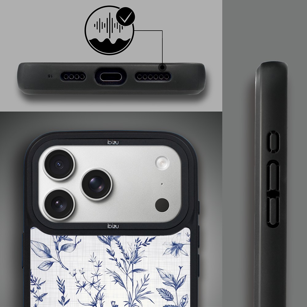 Etui do iPhone 17 Pro Max IBIZU DropGuard Matt z MagSafe, Pastel Bloom, Lazurowe Szepty ip 17 pro-1