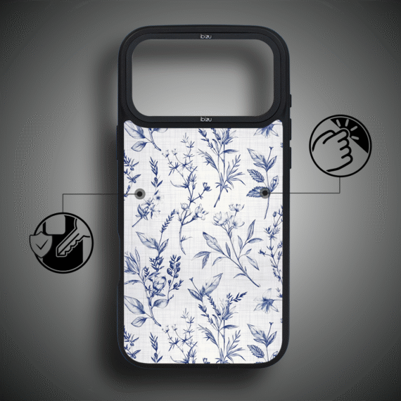 Etui do iPhone 17 Pro Max IBIZU DropGuard Matt z MagSafe, Pastel Bloom, Lazurowe Szepty ip 17 pro-5