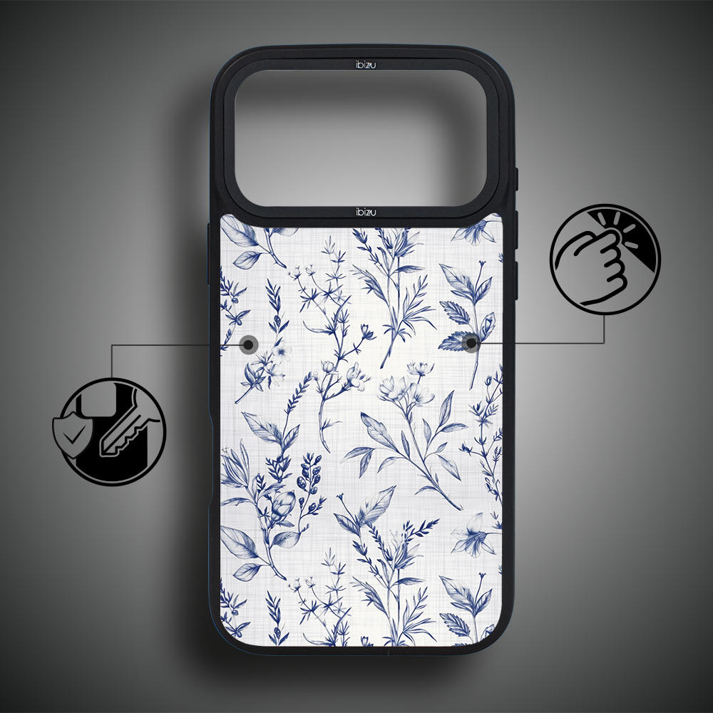 Etui do iPhone 17 Pro Max IBIZU DropGuard Matt z MagSafe, Pastel Bloom, Lazurowe Szepty ip 17 pro-5