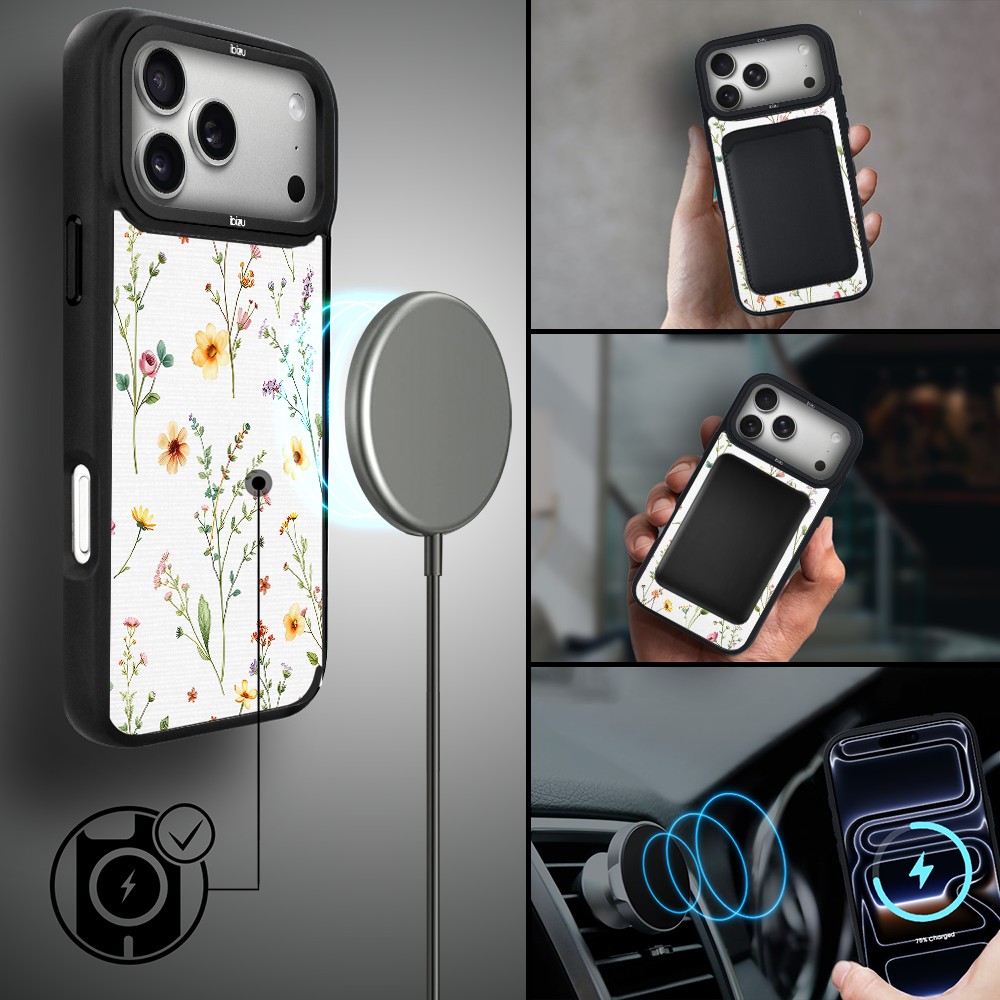 Etui do iPhone 17 Pro Max IBIZU DropGuard Matt z MagSafe, Pastel Bloom, Letni Bukiet ip 17 pro-4