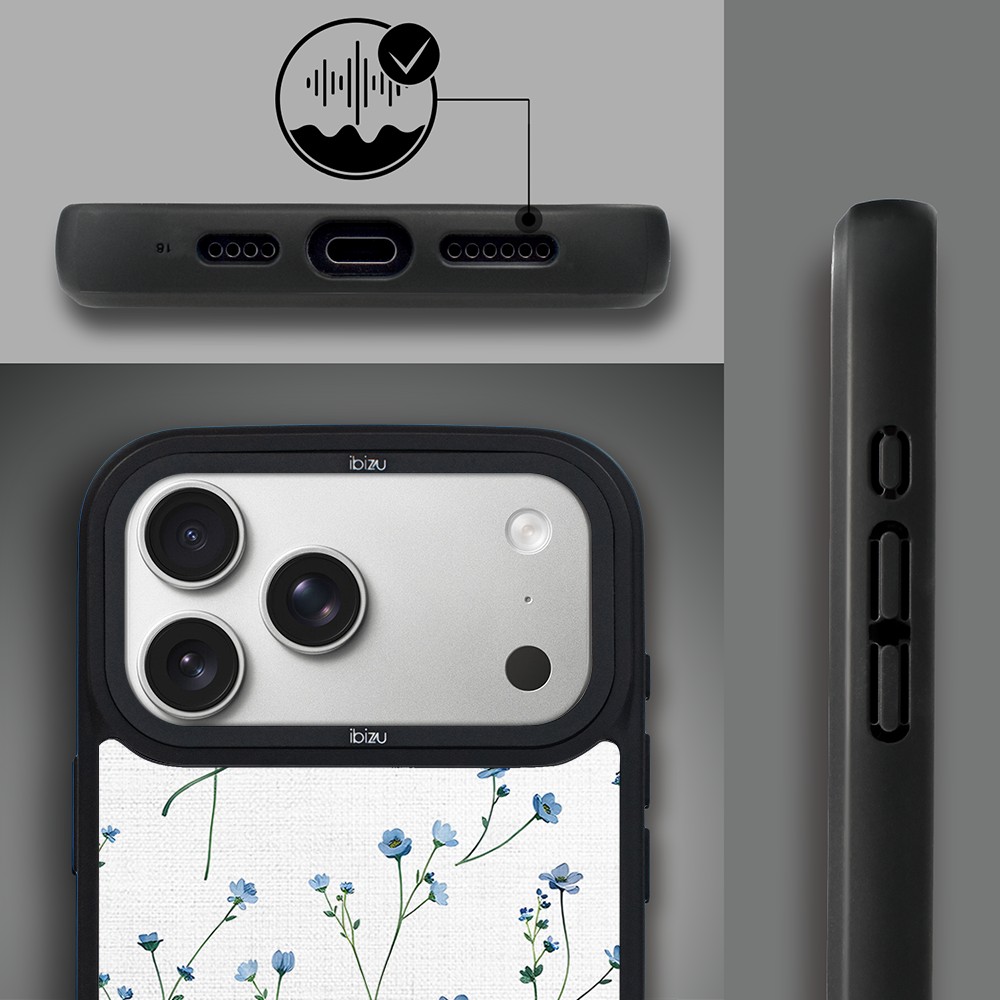 Etui do iPhone 17 Pro Max IBIZU DropGuard Matt z MagSafe, Pastel Bloom, Niebieski sen ip 17 pro-1