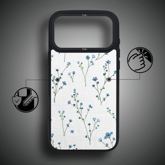 Etui do iPhone 17 Pro Max IBIZU DropGuard Matt z MagSafe, Pastel Bloom, Niebieski sen ip 17 pro-5