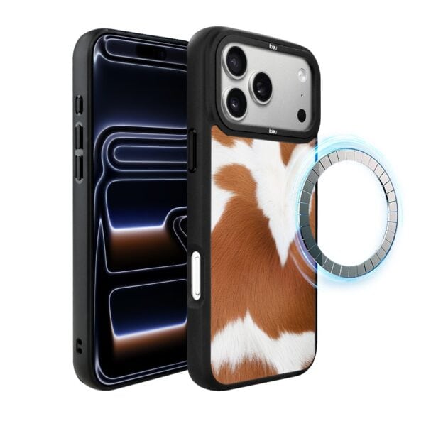 Etui do iPhone 17 Pro IBIZU DropGuard Matt z MagSafe, Zew Natury, Alpejska krowa