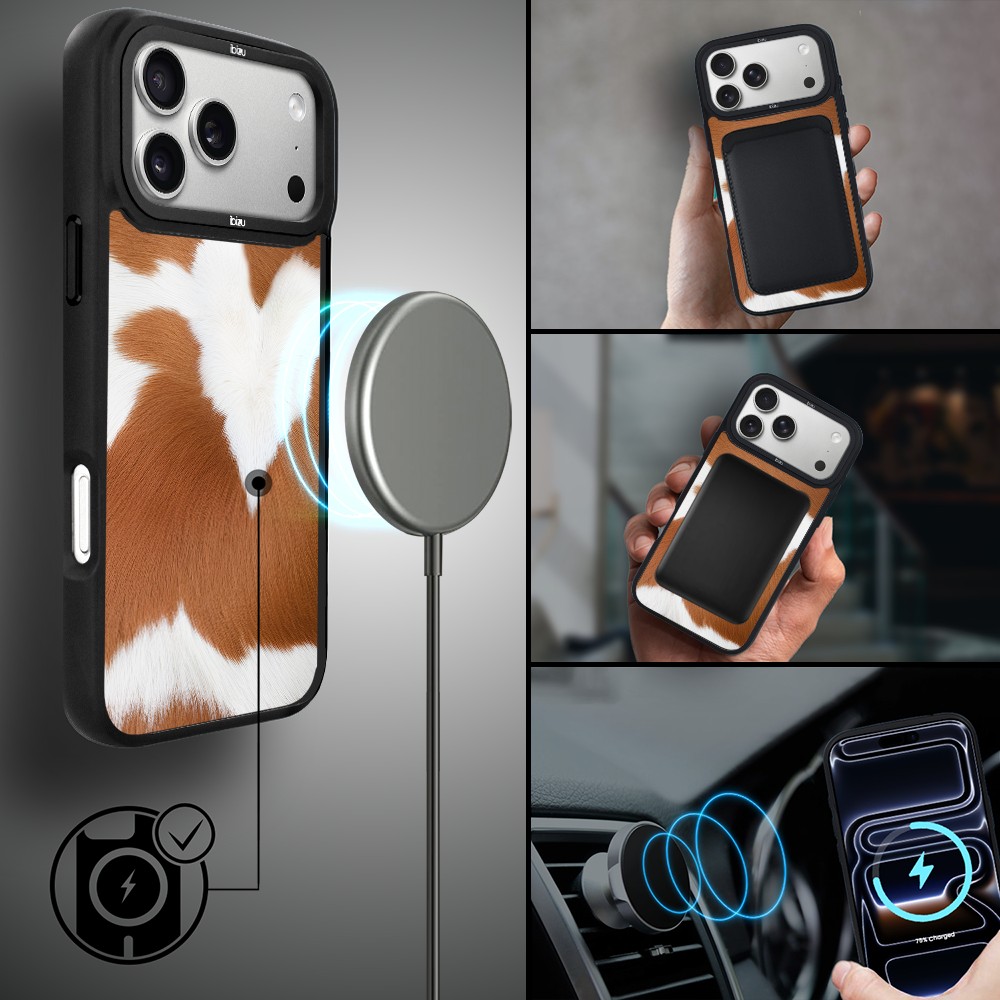 Etui do iPhone 17 Pro Max IBIZU DropGuard Matt z MagSafe, Zew Natury, Alpejska krowa ip 17 pro-3