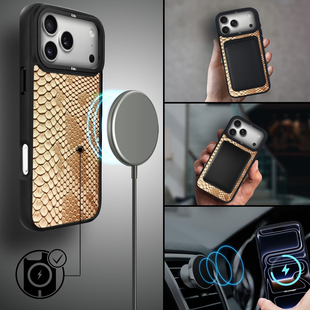 Etui do iPhone 17 Pro Max IBIZU DropGuard Matt z MagSafe, Zew Natury, Wąż ip 17 pro-3