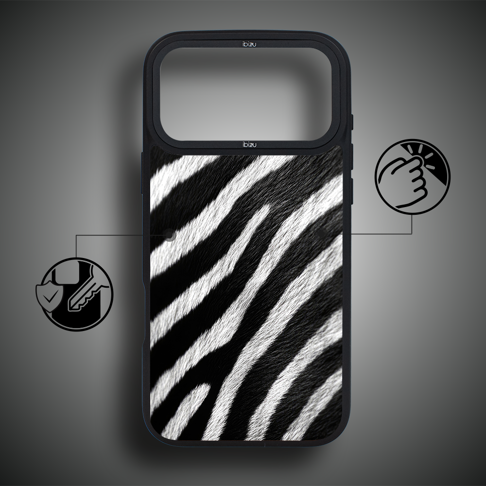 Etui do iPhone 17 Pro Max IBIZU DropGuard Matt z MagSafe, Zew Natury, Zebra ip 17 pro-5