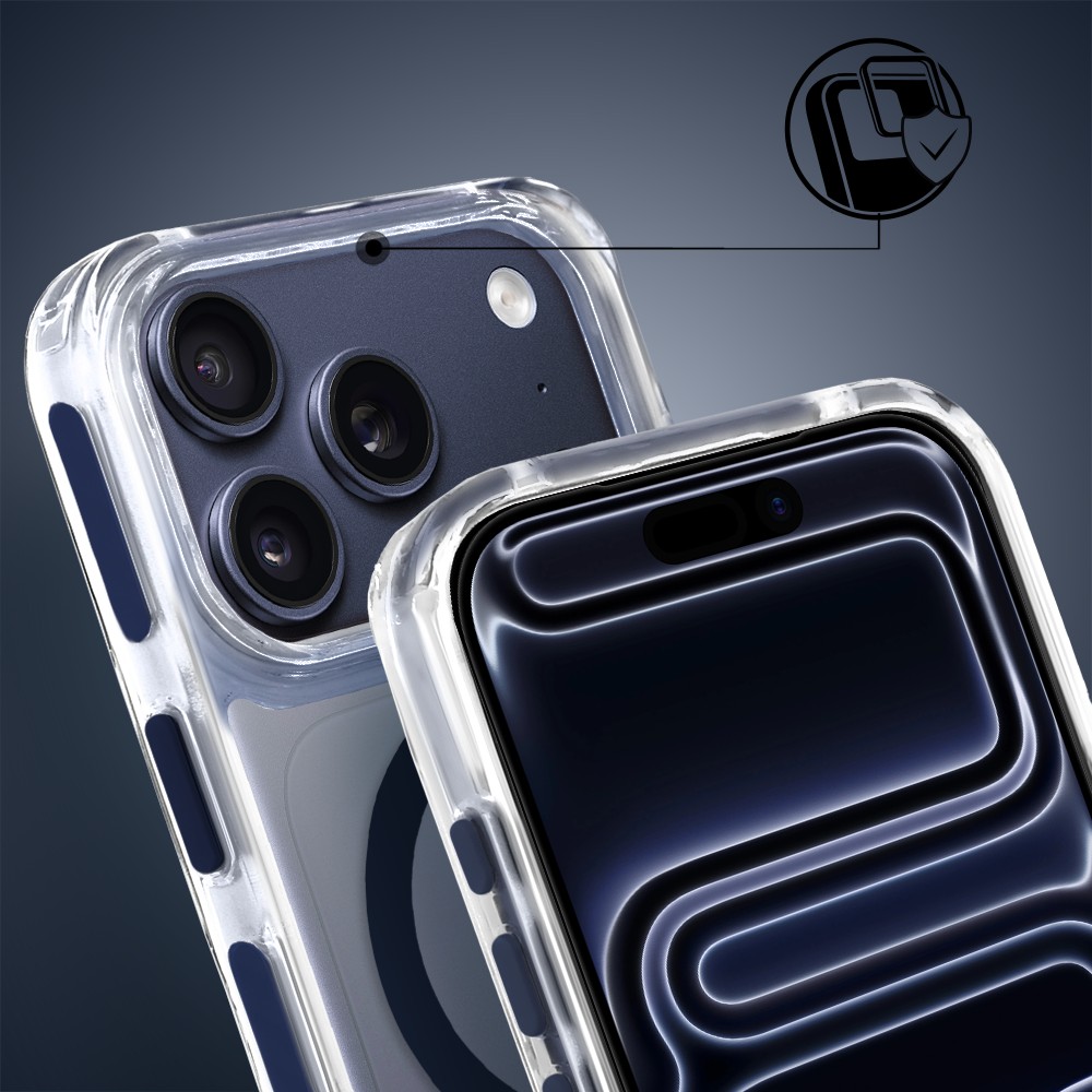 Etui do iPhone 17 Pro Max, MagSafe, ze smyczą, na ramię, crossbody, granatowe (5)