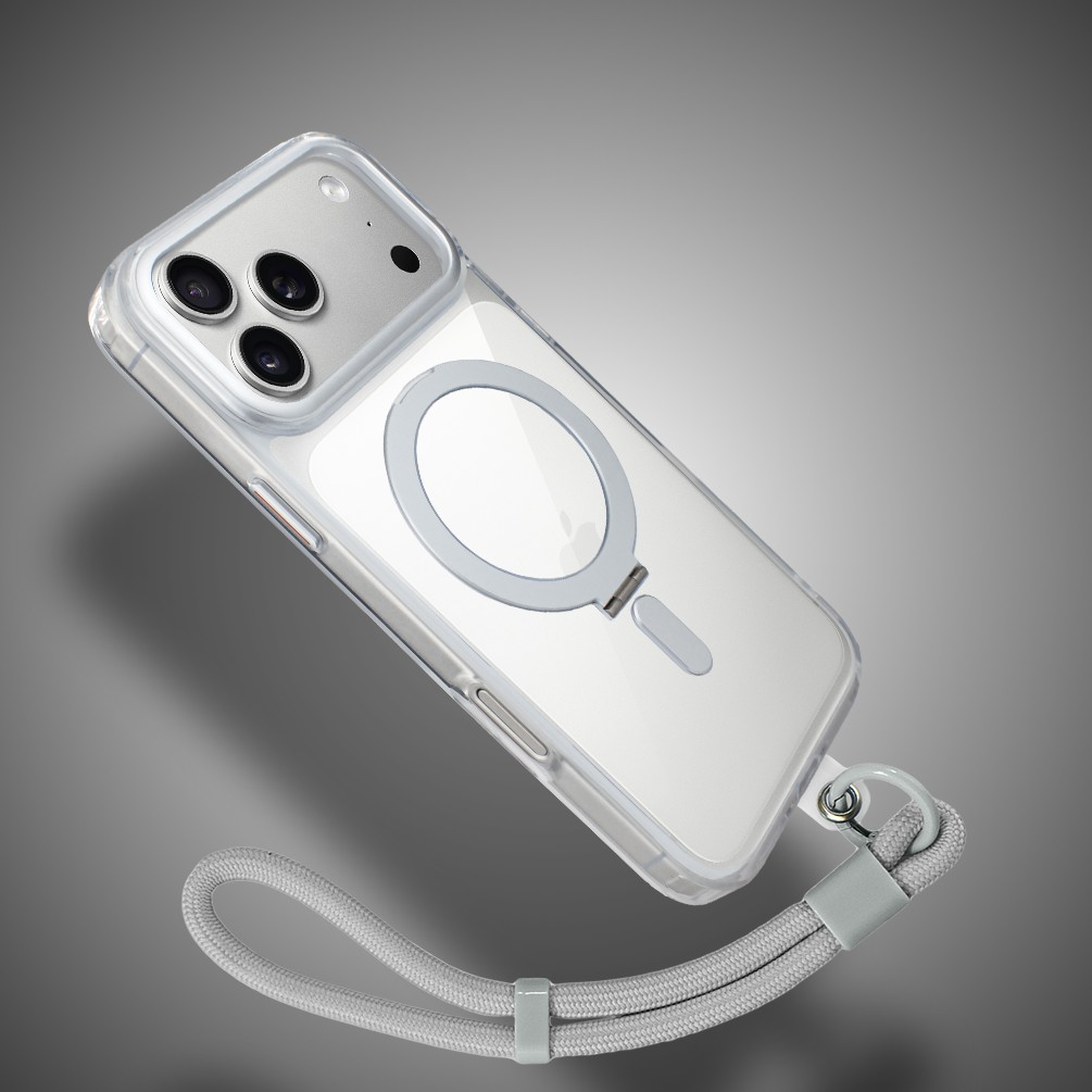 Etui do iPhone 17 Pro Max Metal Clear Cam MagSafe Stand z podstawką, twarde, przeźroczyste Obszar kompozycji 4