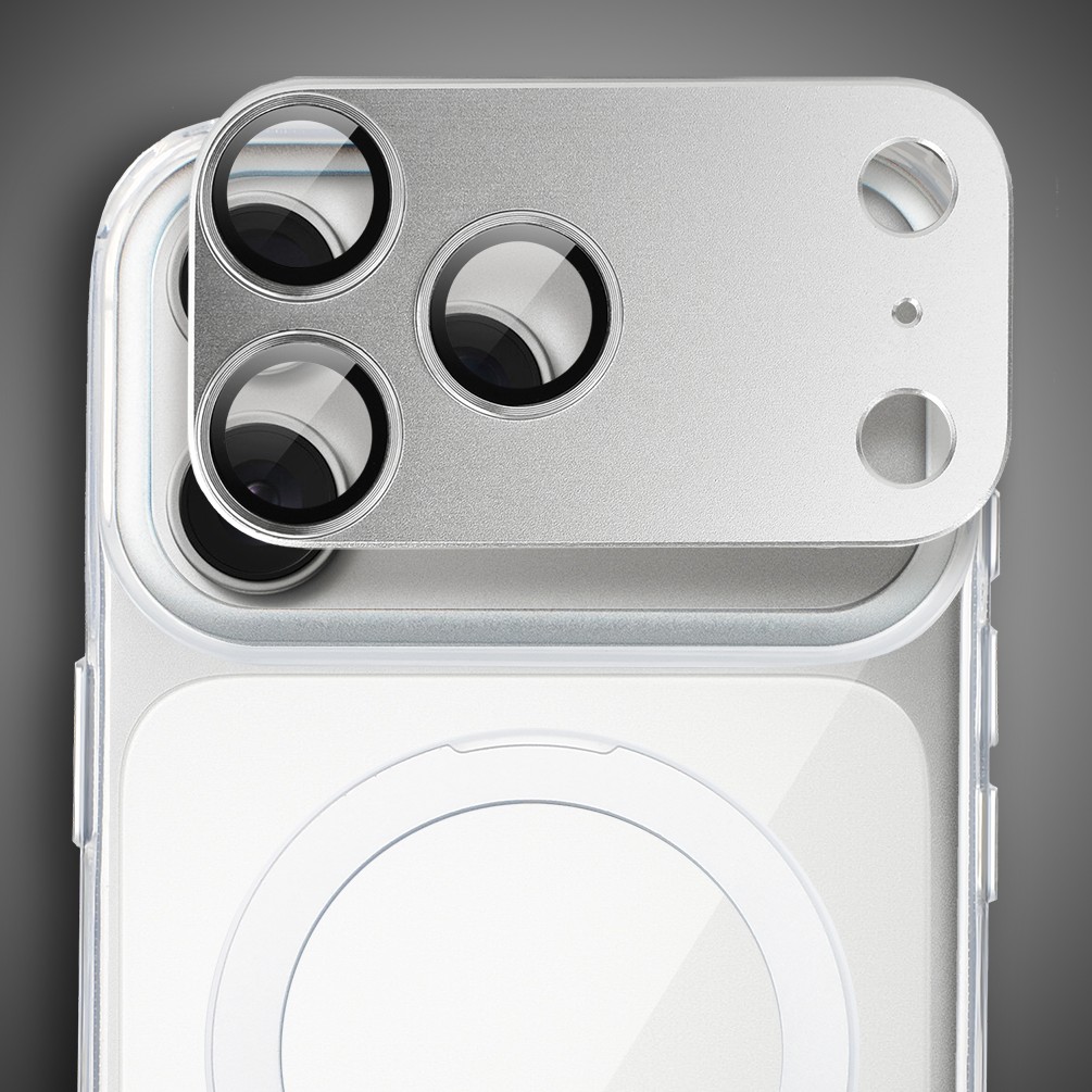 Etui do iPhone 17 Pro Max Metal Clear Cam MagSafe Stand z podstawką, twarde, przeźroczyste Obszar kompozycji 7