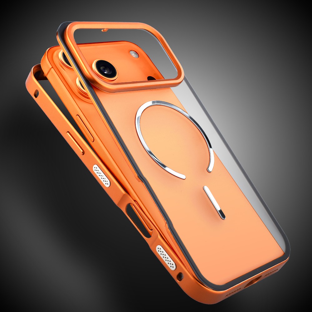 Etui do iPhone 17 Pro Max Metal Defender, metalowa ramka z MagSafe, pomarańczowe Artboard 2
