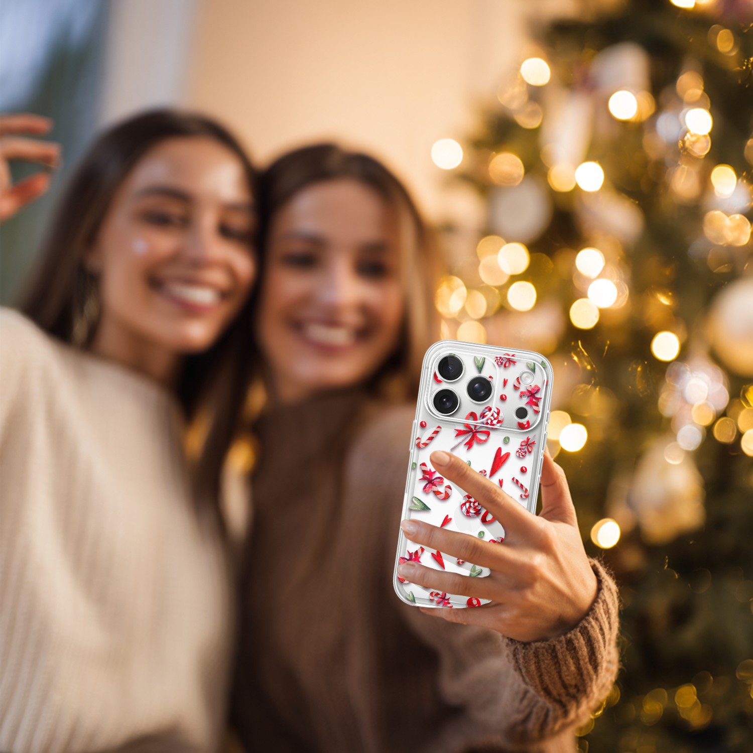 Etui do iPhone 17 Pro Max, cukierki świąteczne, przeźroczyste17 Pro i Pro Max-5