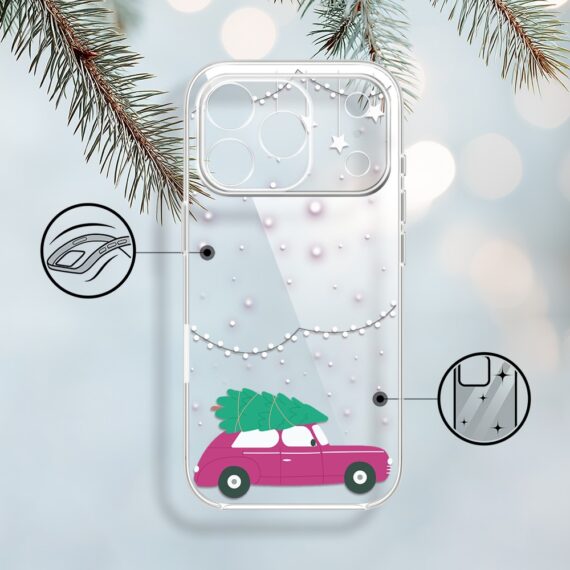 Etui do iPhone 17 Pro Max, podróż do świąt, przeźroczyste 17 Pro i Pro Max-1