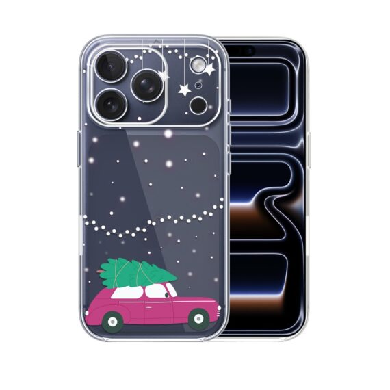 Etui do iPhone 17 Pro Max, podróż do świąt, przeźroczyste 17 Pro i Pro Max