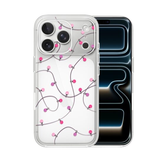 Etui do iPhone 17 Pro Max, światełka świąteczne, przeźroczyste 17 Pro i Pro Max