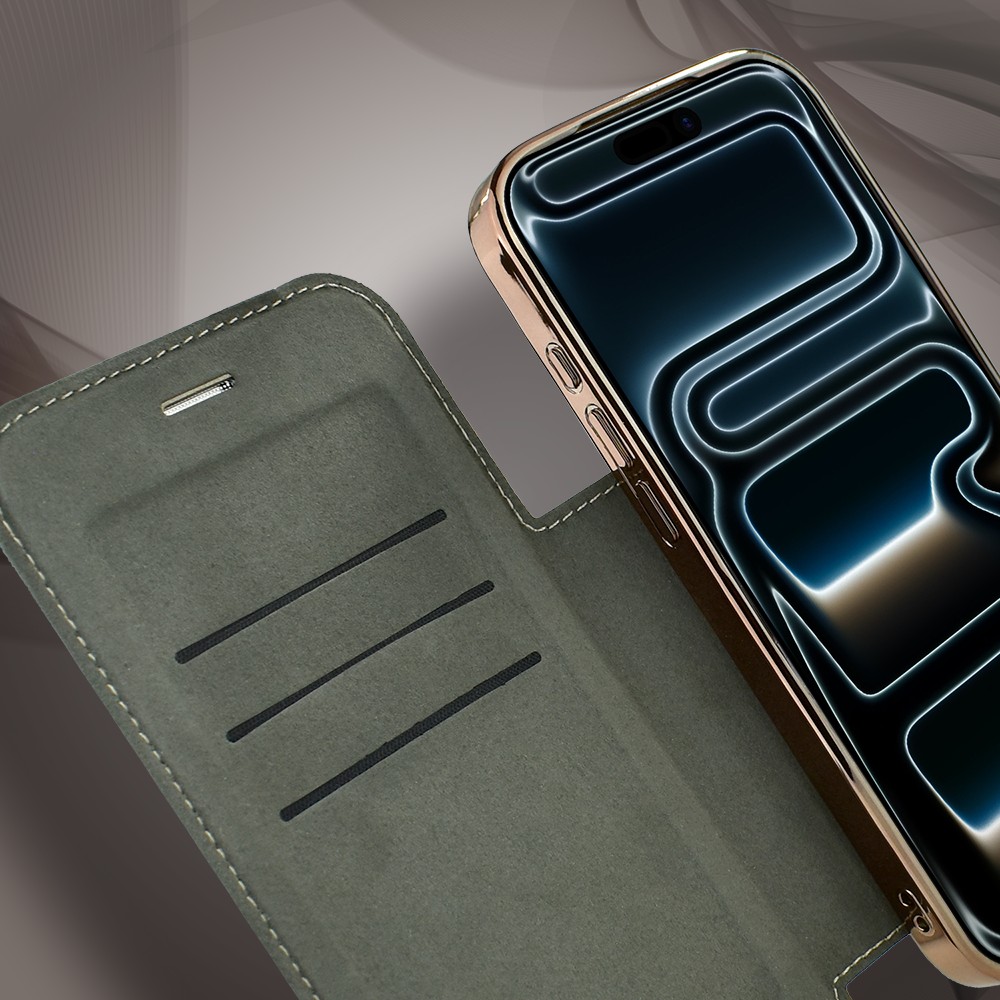 Etui do iPhone 17 Pro Max typu książka Book Magsafe Lens Protect, z klapką, czarne (3)