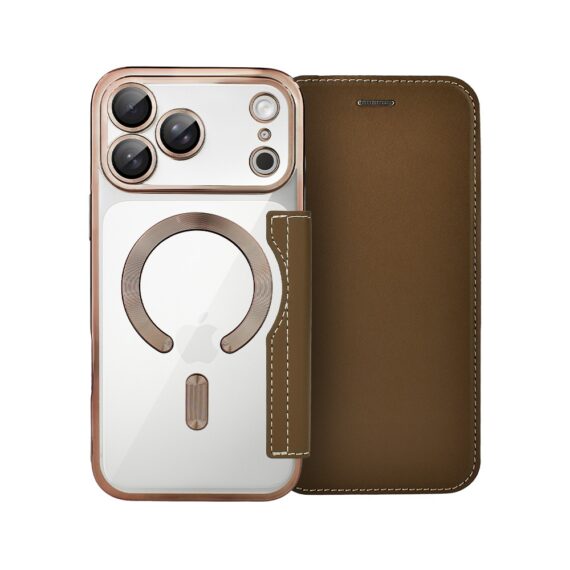 Etui do iPhone 17 Pro Max typu książka Book Magsafe Lens Protect, z klapką, czarne (7)