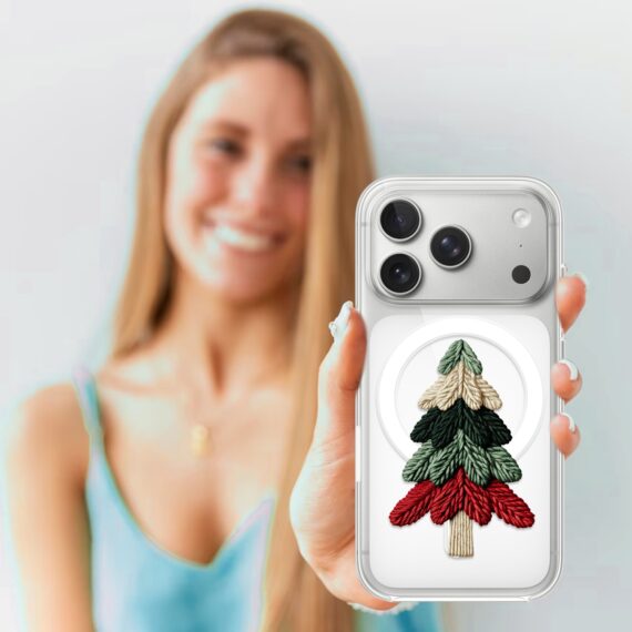 Etui do iPhone 17 Pro Max z MagSafe, Przytulne święta, Dziana choinka, przeźroczyste 17 Pro i Pro Max-4