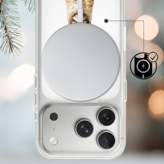 Etui do iPhone 17 Pro Max z MagSafe, Przytulne święta, Kot który nie chciał być reniferem, przeźroczyste 17 Pro i Pro Max-3