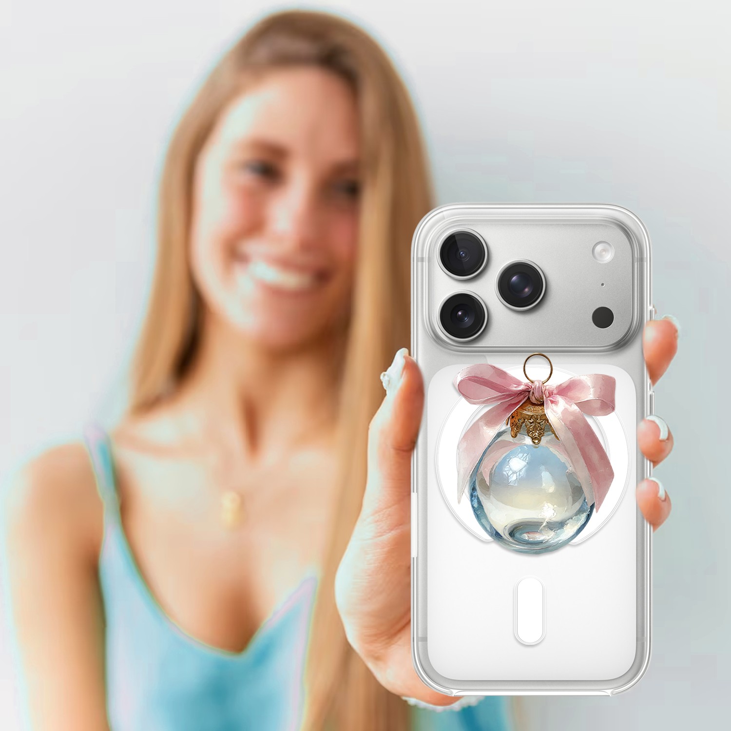 Etui do iPhone 17 Pro Max z MagSafe, Przytulne święta, Kryształowa bombka, przeźroczyste 17 Pro i Pro Max-4