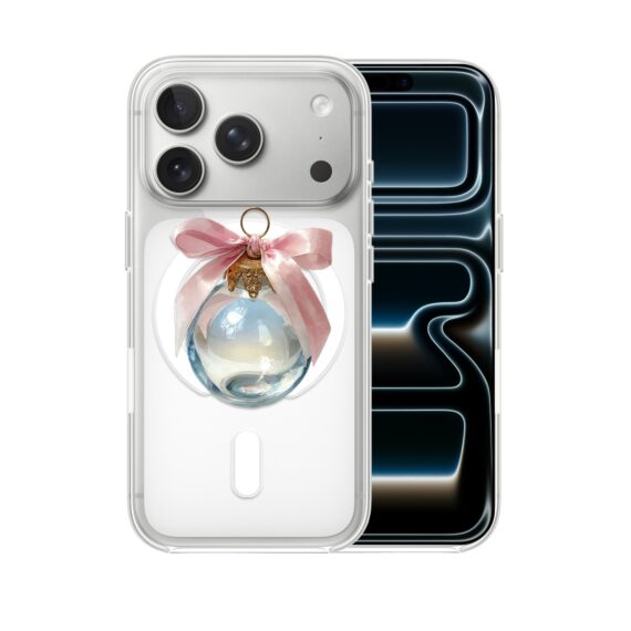 Etui do iPhone 17 Pro Max z MagSafe, Przytulne święta, Kryształowa bombka, przeźroczyste 17 Pro i Pro Max