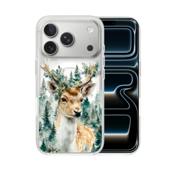 Etui do iPhone 17 Pro Max z MagSafe, Przytulne święta, Leśny Jelonek 17 Pro i Pro Max