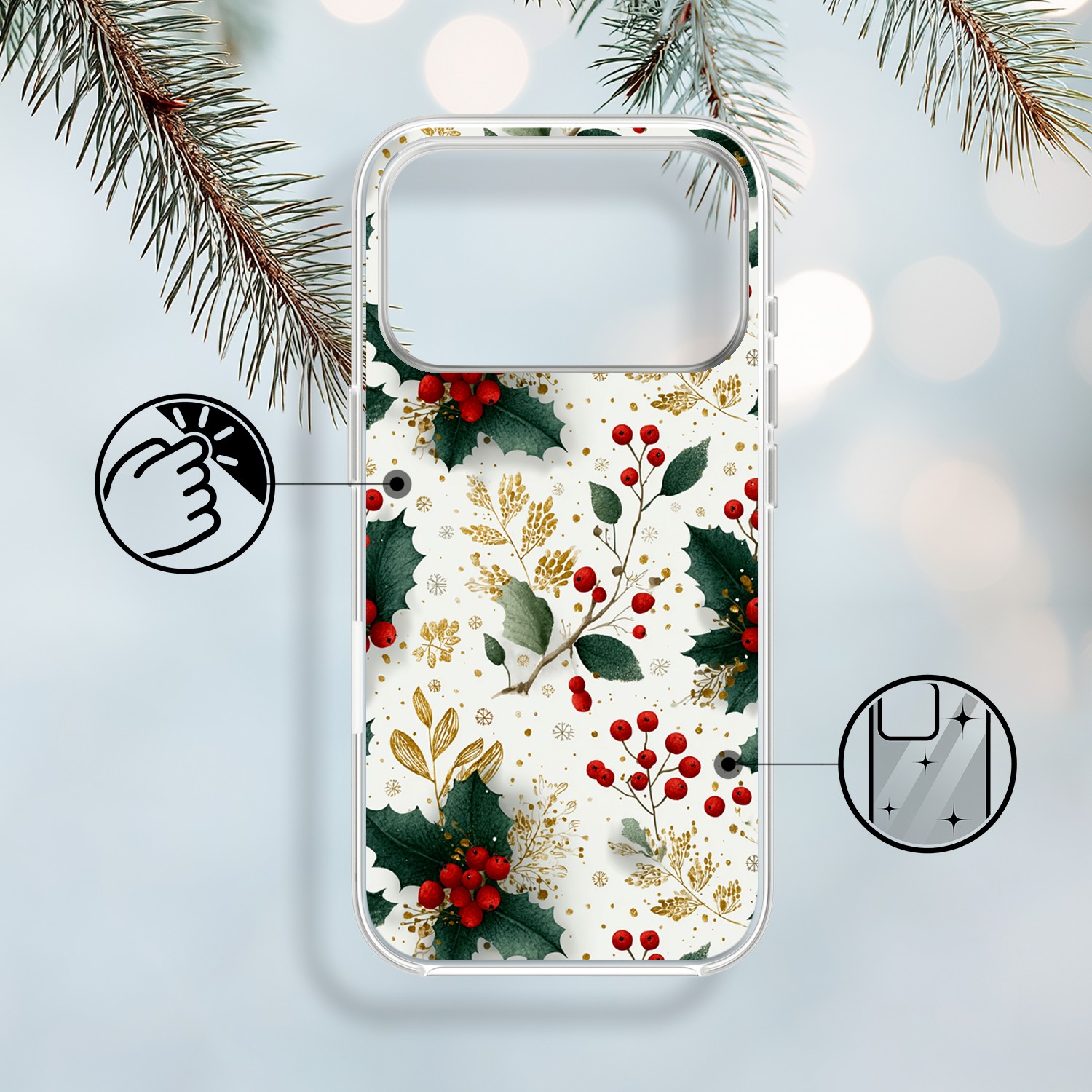 Etui do iPhone 17 Pro Max z MagSafe, Przytulne święta, Ozdoby świąteczne, przeźroczyste 17 Pro i Pro Max-1