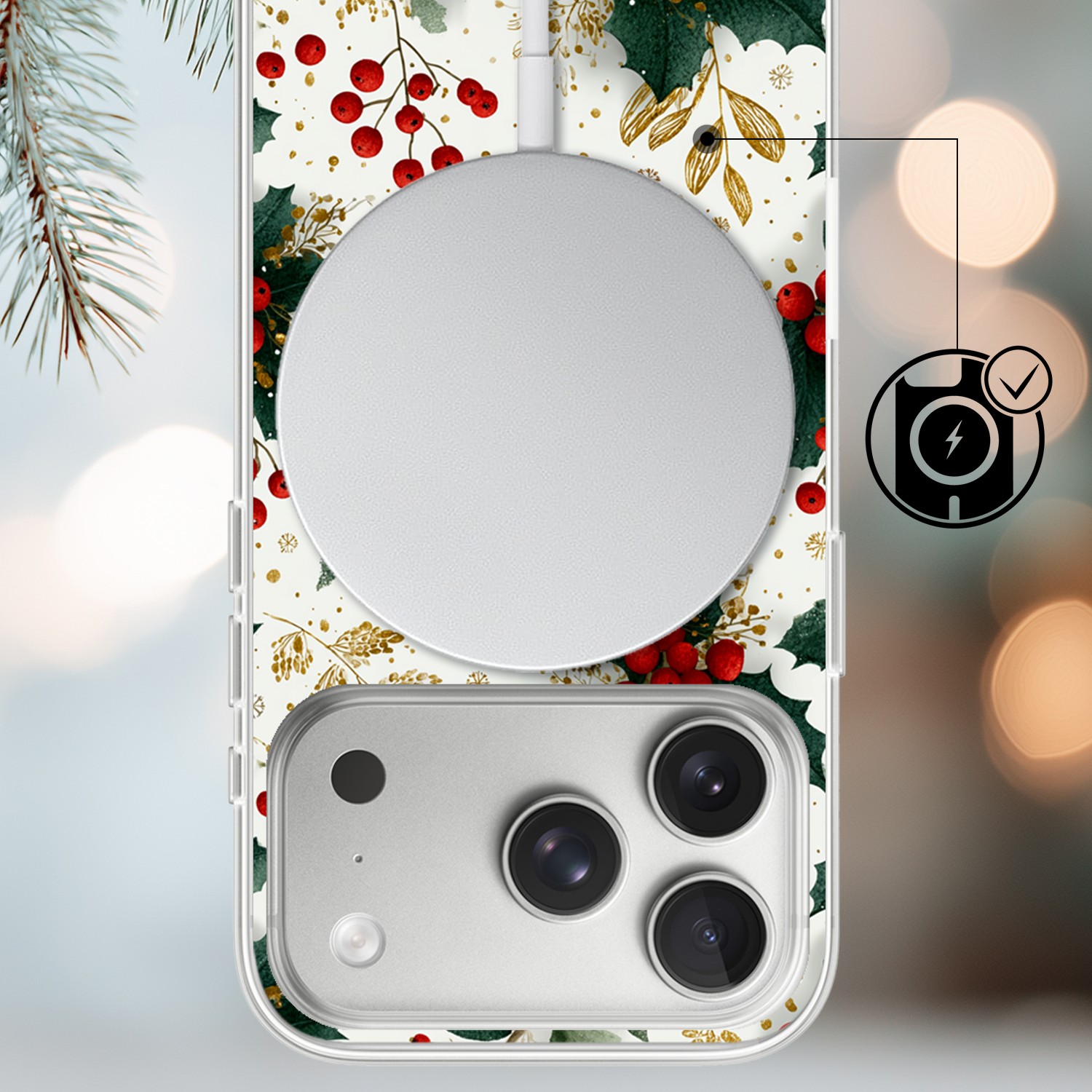 Etui do iPhone 17 Pro Max z MagSafe, Przytulne święta, Ozdoby świąteczne, przeźroczyste 17 Pro i Pro Max-3