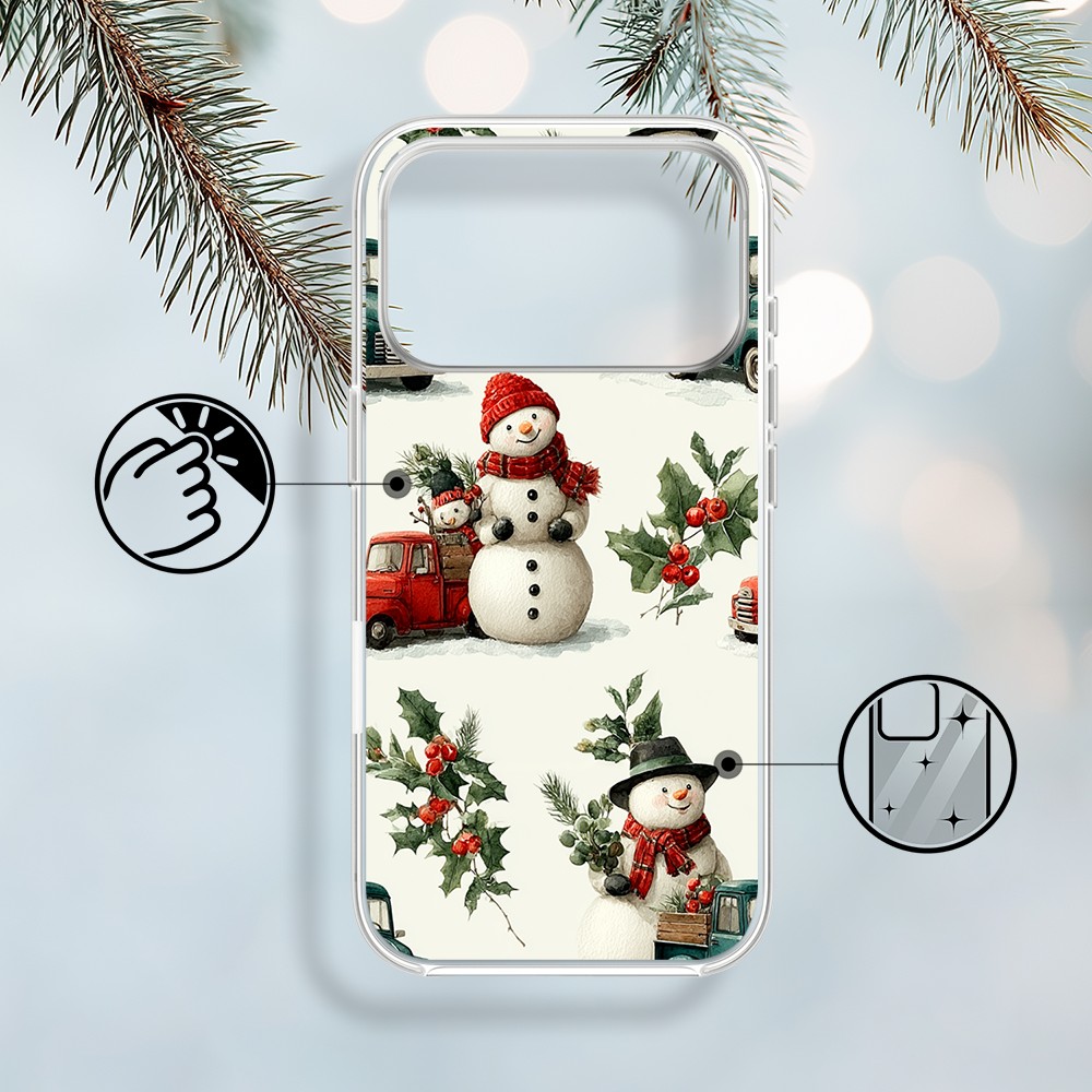 Etui do iPhone 17 Pro Max z MagSafe, Przytulne święta, Zimowe miasteczko, przeźroczyste 17 Pro i Pro Max-1