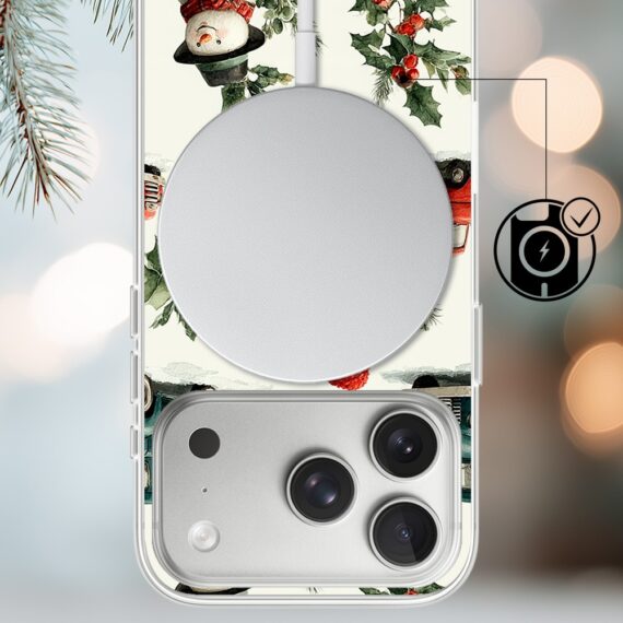 Etui do iPhone 17 Pro Max z MagSafe, Przytulne święta, Zimowe miasteczko, przeźroczyste 17 Pro i Pro Max-3