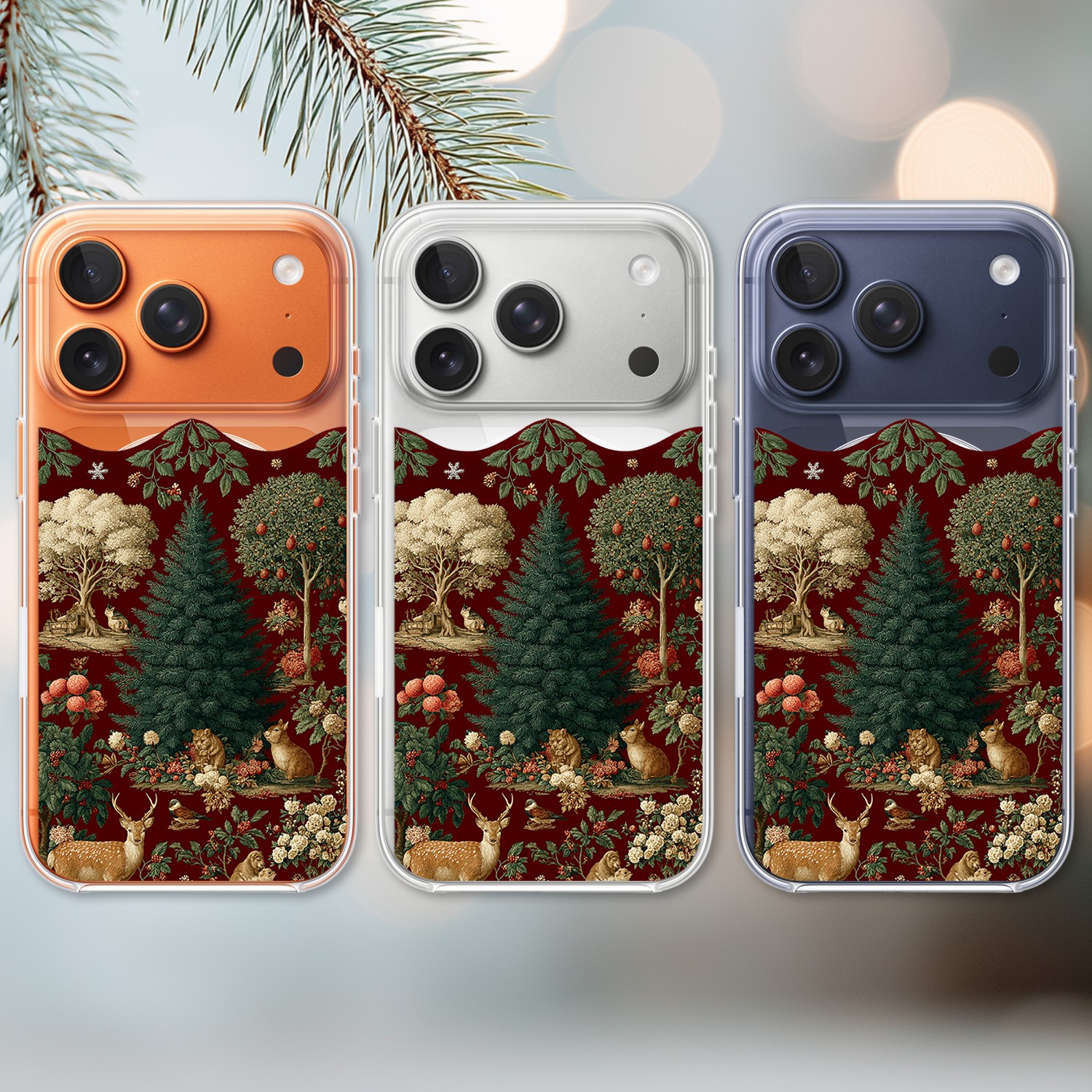 Etui do iPhone 17 Pro Max z MagSafe, Zimowa Magia, Świąteczny las, przeźroczyste 17 Pro i Pro Max-2
