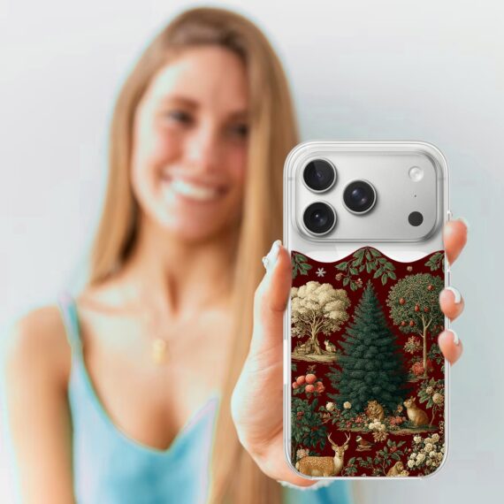 Etui do iPhone 17 Pro Max z MagSafe, Zimowa Magia, Świąteczny las, przeźroczyste 17 Pro i Pro Max-4