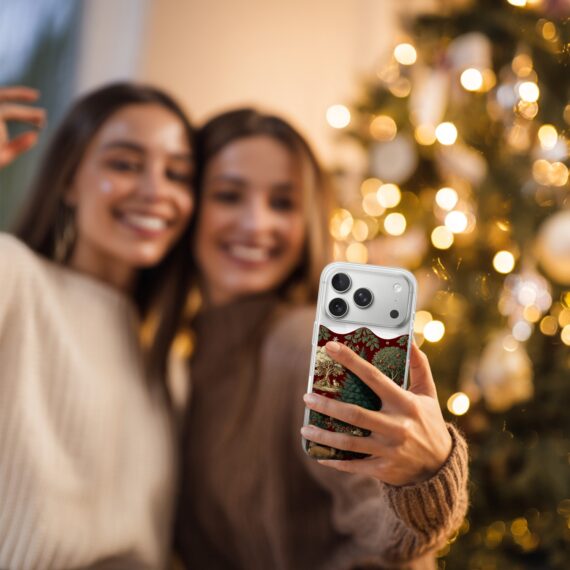 Etui do iPhone 17 Pro Max z MagSafe, Zimowa Magia, Świąteczny las, przeźroczyste Artboard 1