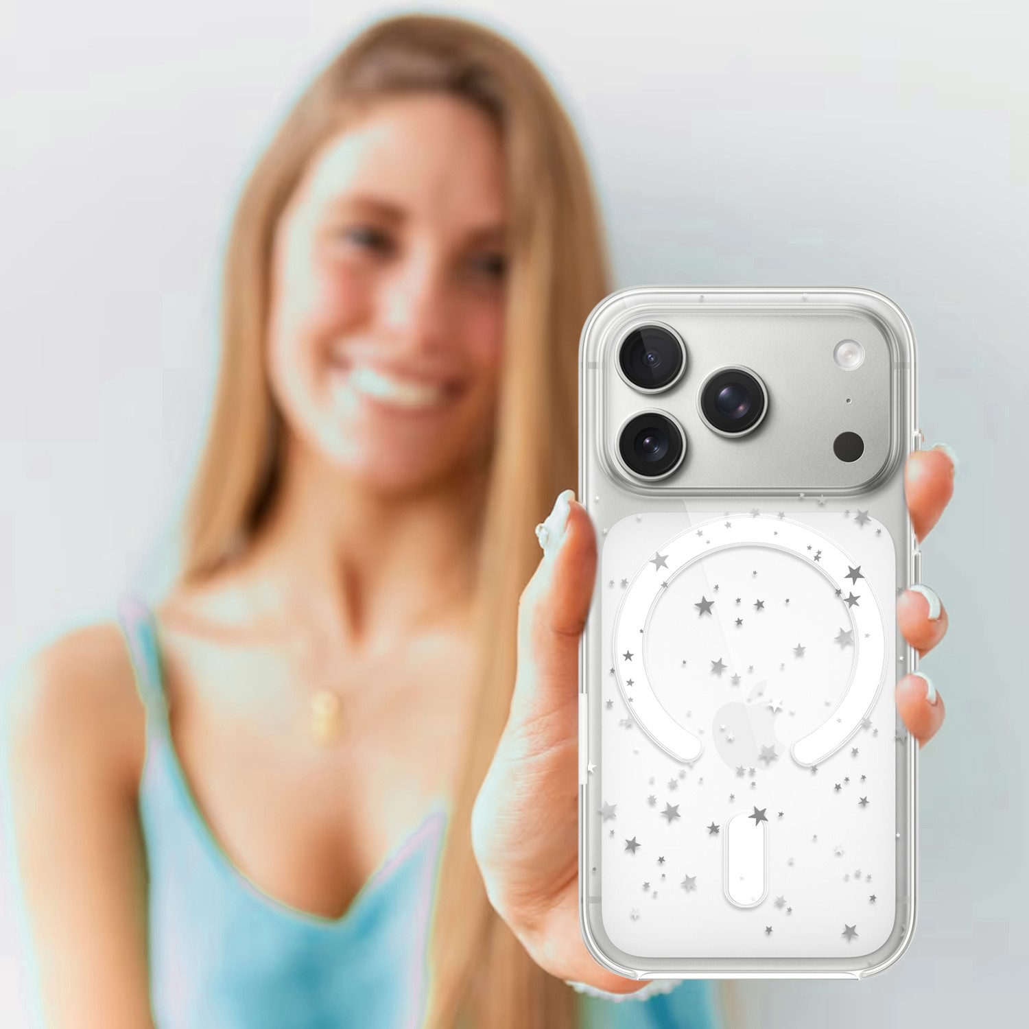 Etui do iPhone 17 Pro Max z MagSafe, Zimowa Magia, Szampańskie gwiazdki, przeźroczyste 17 Pro i Pro Max-4