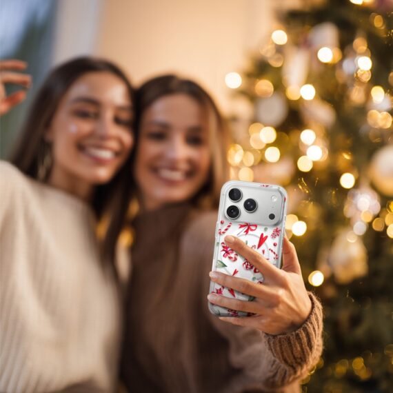 Etui do iPhone 17 Pro Max z MagSafe, cukierki świąteczne, przeźroczysteArtboard 1