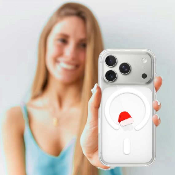 Etui do iPhone 17 Pro Max z MagSafe, czapka Mikołaja, przeźroczyste4